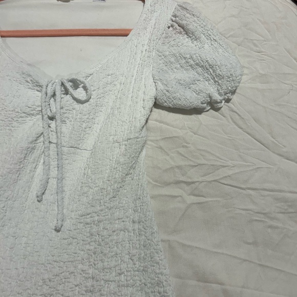 See You Monday milkmaid White Textured Dress size M - Picture 4 of 9